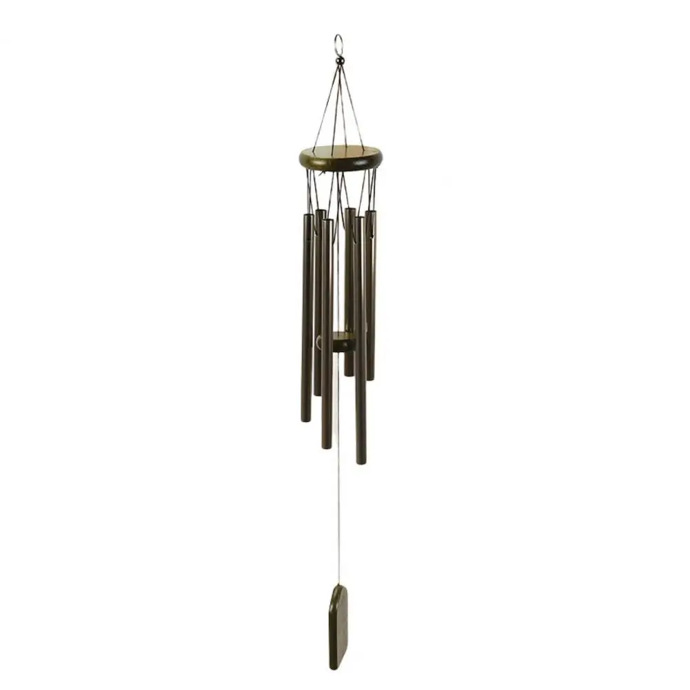 

Wind Chime Pendant Exquisite Workmanship Wind Chime Crispy Sound Round Wood Aluminum Tube Window Windbell Pendant Decorative