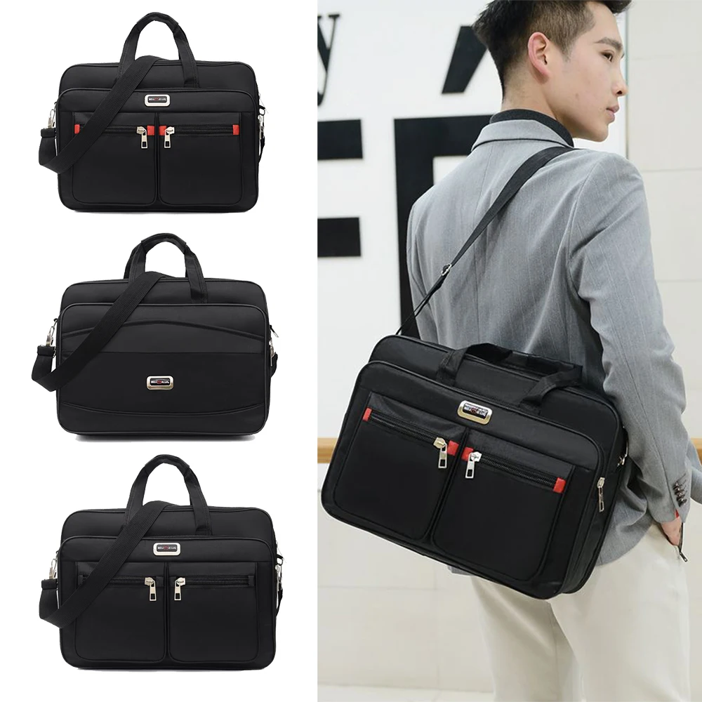 Simple Tote Men Business Briefcase Handbag For 15.6 inch Lap