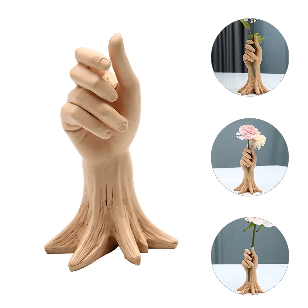 

Minimalist Human Body Resin Hand Vase Flower Arrangement Vase for Living Room