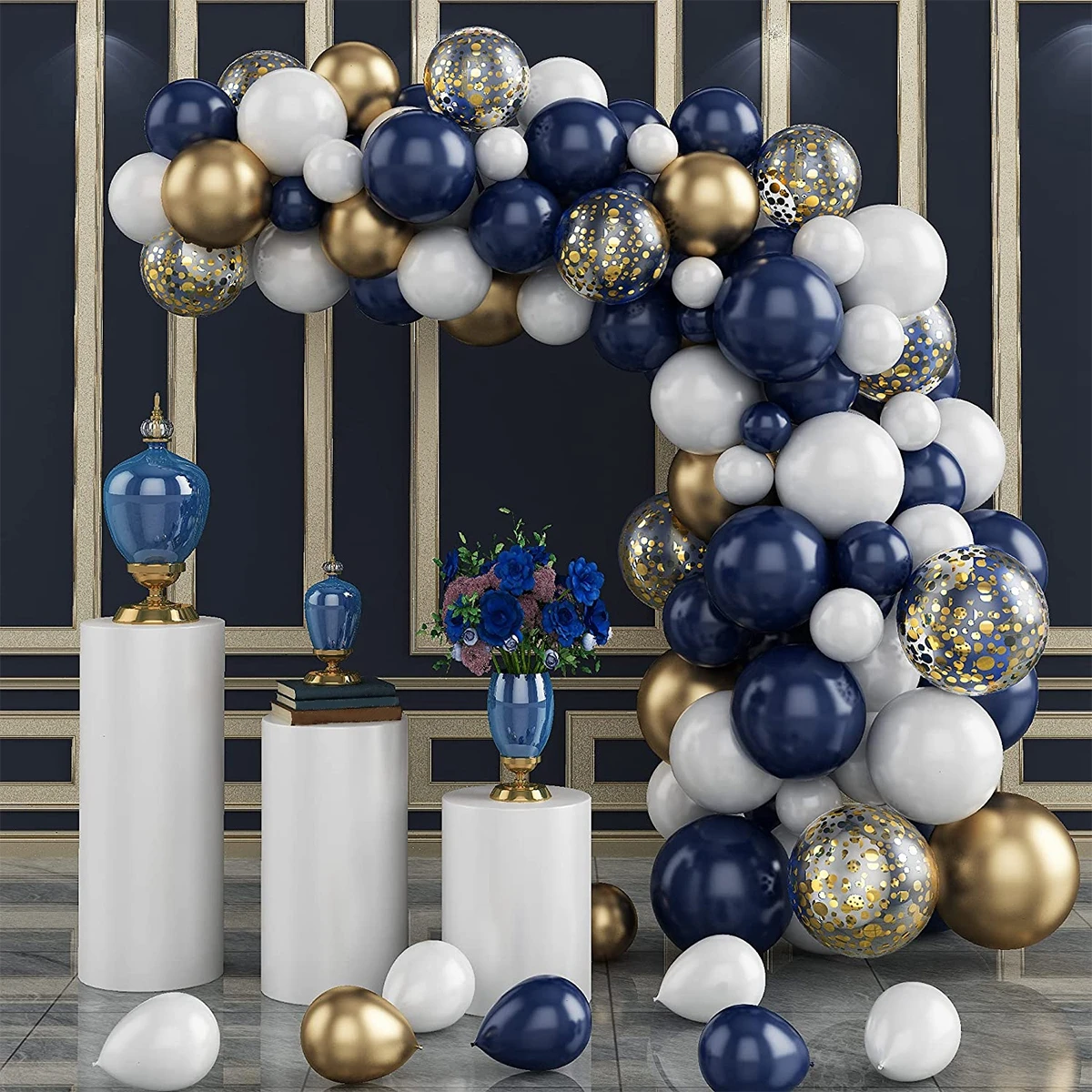 

Ink Blue Balloon Garland Arch Kit Wedding Birthday Party Decoration Kids Birthday Ballon Baby Shower Confetti Latex Baloon