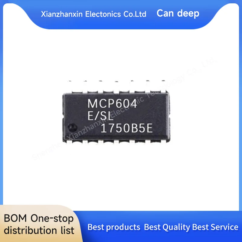 5 шт./партия, стандартные микросхемы MCP604 IC OPAMP GP 4 CIRCUIT 14soic MCP604