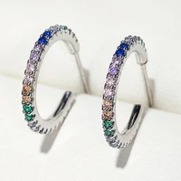 exquisite color diamond temperament ear buckle female 2022 european and american fashion ins trendy ear ring