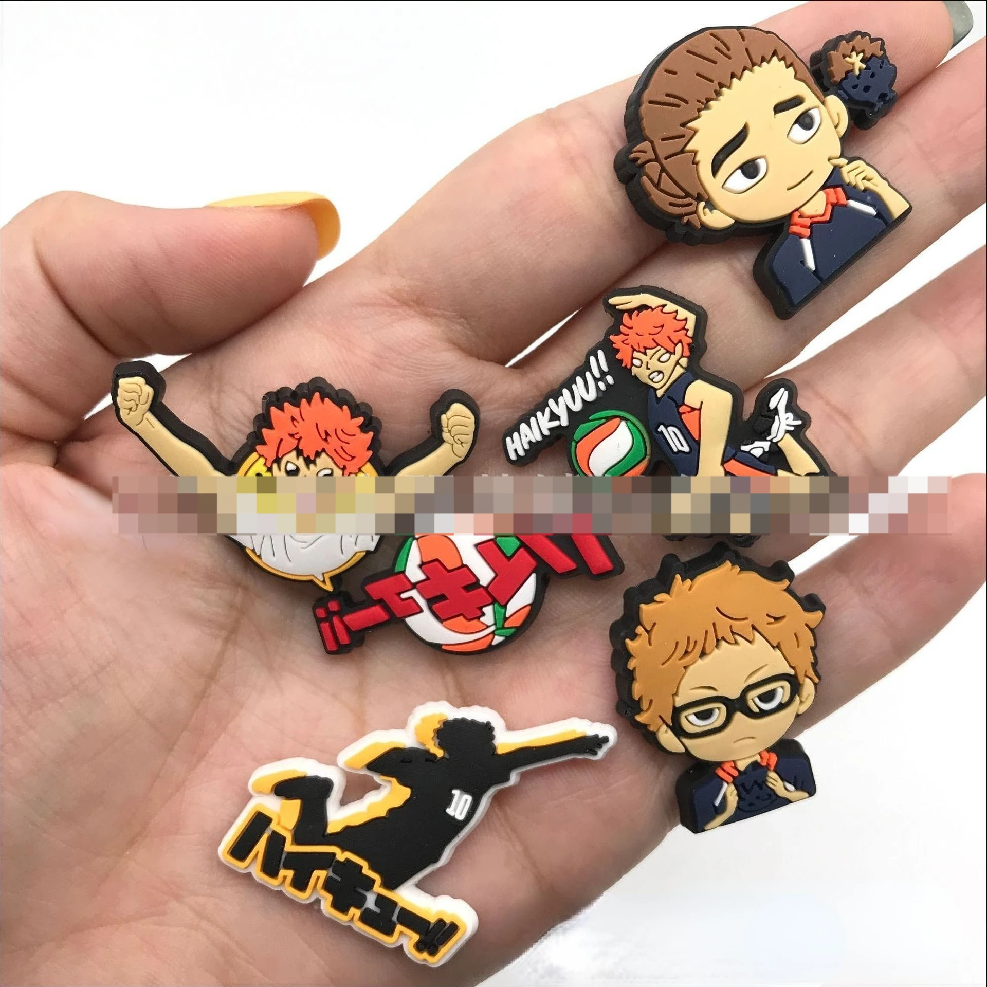 Аниме мультфильм Haikyuu обуви талисманы шнурок Backapck Fit Браслеты украшение пряжка Croc