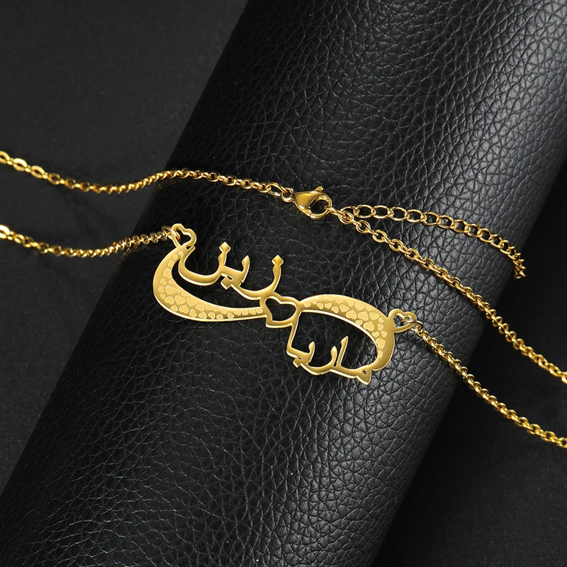 Goxijite индивидуальное имя лазерная маркировка ожерелье с узором любовь из