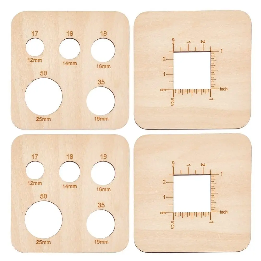 

Wood Knitting Gauge Rulers New Practical Square Knitting Needle Gauge Tool Measure Rule Children