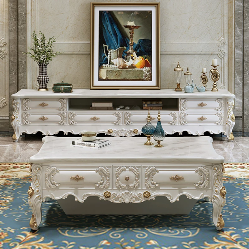 

TV Cabinet Modern Minimalist Coffee Table Combination Living Room Furniture 2021 New Small Apartment Bedroom TV Cabinet