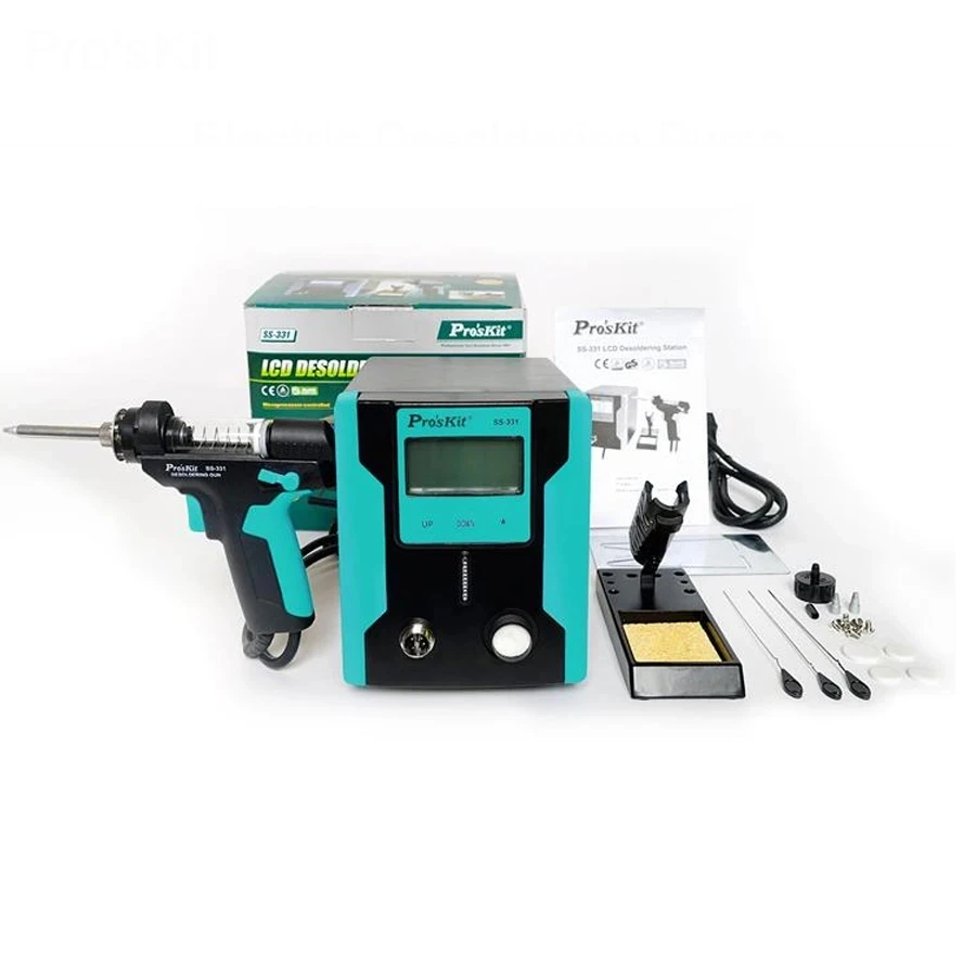 

Pro'sKit SS-331H ESD LCD Digital BGA Desoldering Suction Electric Absorb Gun Electric Desoldering Pump Solder Sucker Gun 220V