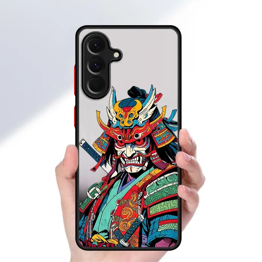 Фото Чехол для телефона Samsung Galaxy A73 A33 A34 A36 A14 A23 A52S A72 A53 A35 A16 A15 A54 A56 A55 A17 A52 с изображением японского воина-призрака №3