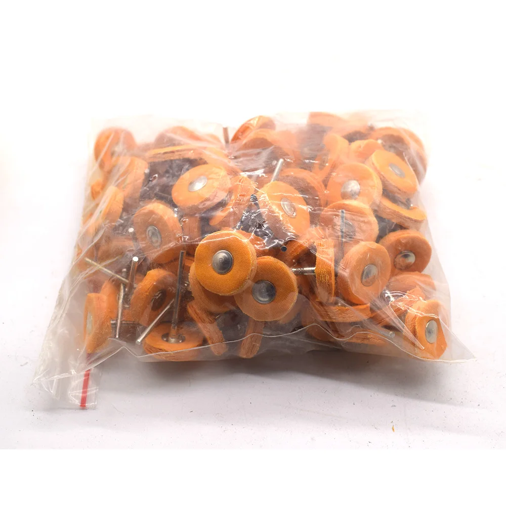 

Набор тканевых колесных щеток Dremel 100 шт., желтые и белые, 6x22 мм