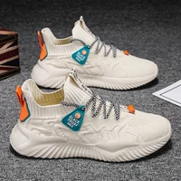 flying weaving sports dad mens shoes spring and autumn versatile mens deodorant mesh casual running coconut tide shoes
