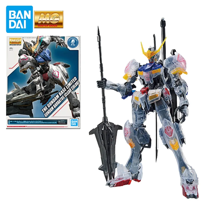 

Bandai Original MG1/100 The Gundam Base Limited Gundam BARBATOS(Clear Color)GUNPLA Assemble Suit Anime Action Figures Toys Gifts
