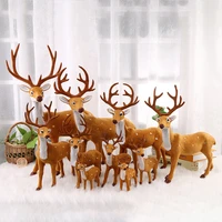 1pcs christmas decorations plush reindeer simulation elk christmas deer doll navidad 2023 new year gift ornament home decoration