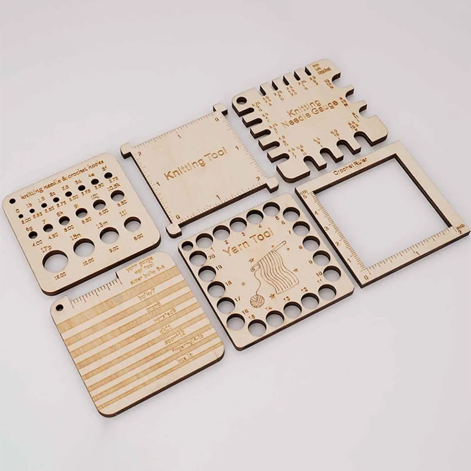 6 шт. ручка-линейка для вязания