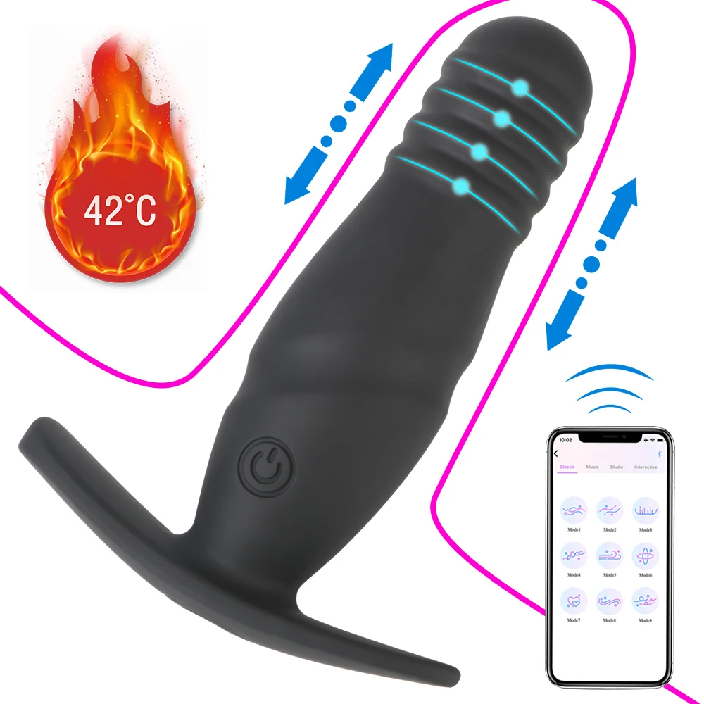 Смарт Bluetooth вибраторы для женщин и мужчин Анальная пробка массажер простаты