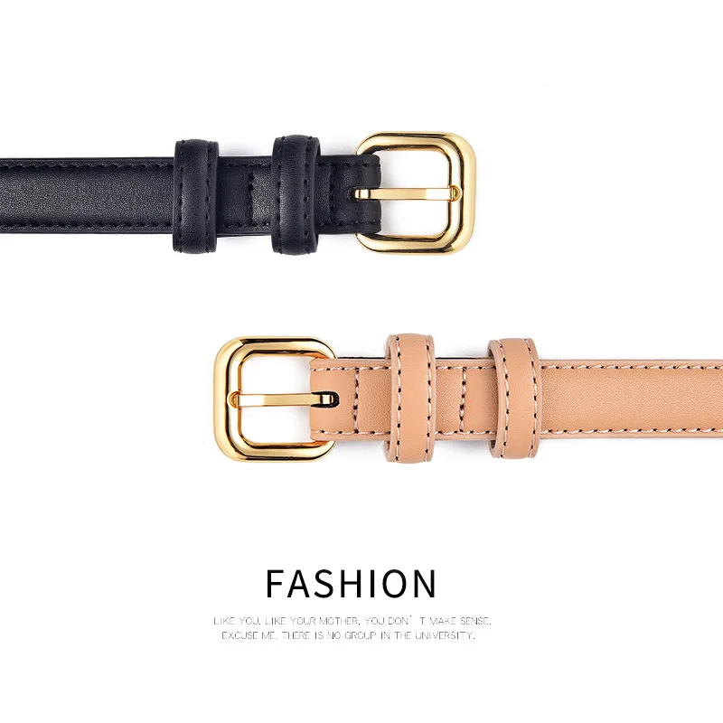 

Fashion Belts for Women High Quality Genuine Leather Luxury Pink Jeans Belt Female Waistband Metal Pin Buckle Designer Belt