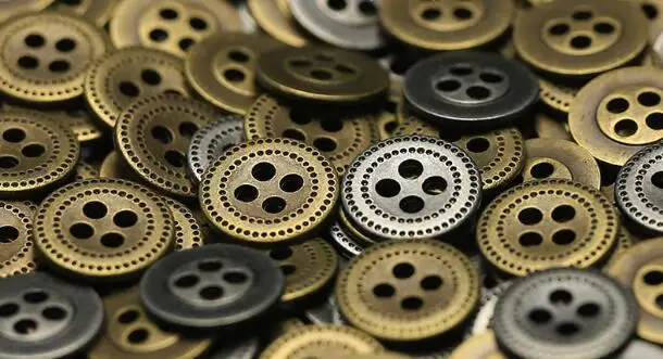 10 шт./лот размер: 12 мм двойной круг четыре глаза металлические пуговицы модные