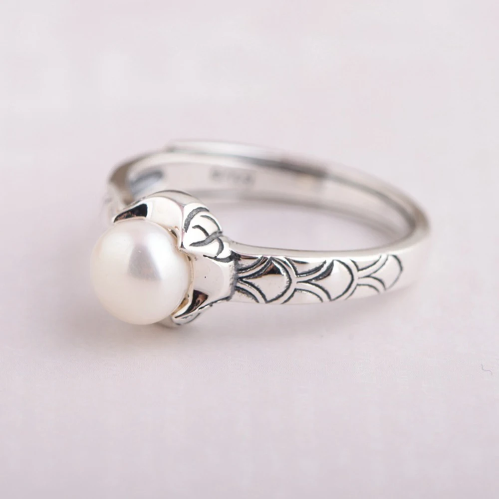 Простые Кольца BALMORA из серебра 100% пробы с глянцевыми бусинами для женщин и