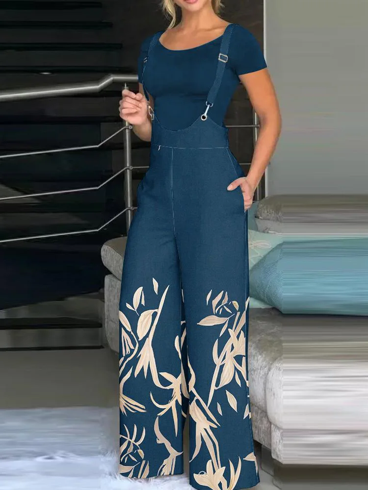 

Комбинезон женский всесезонный, с принтом, без рукавов