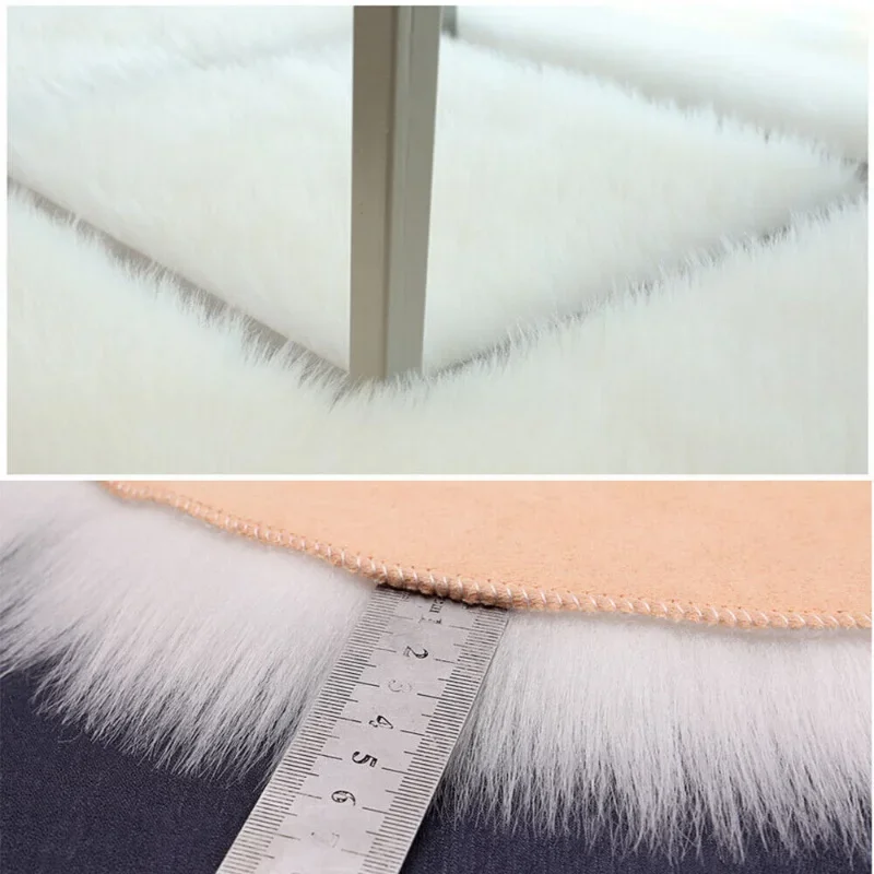 Пушистый Ковер Из искусственной овечьей шерсти Нескользящие Коврики для