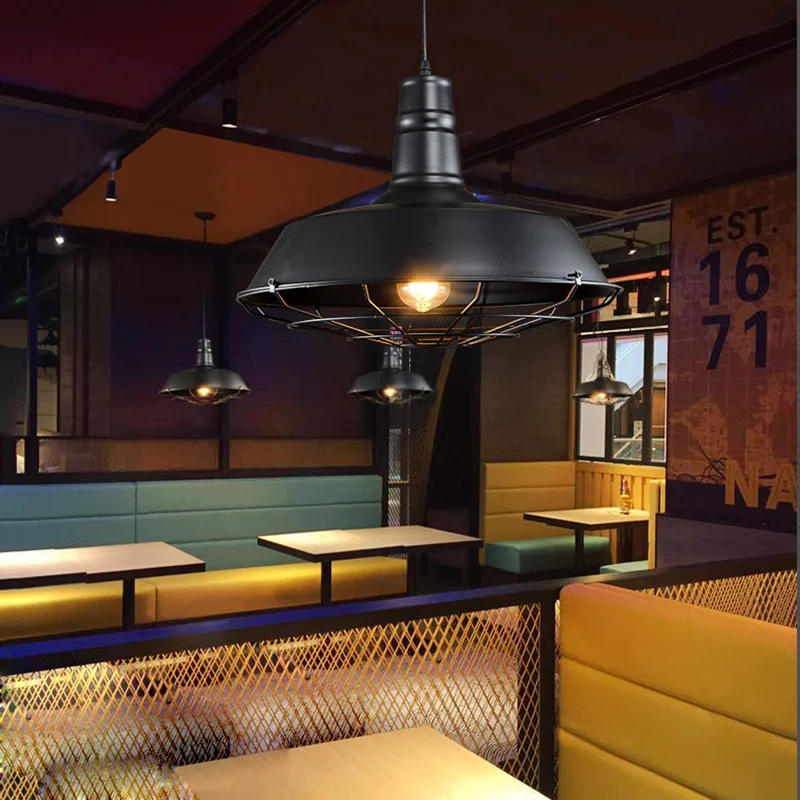 Американский подвесной светильник в стиле лофт промышленный винтажный железный