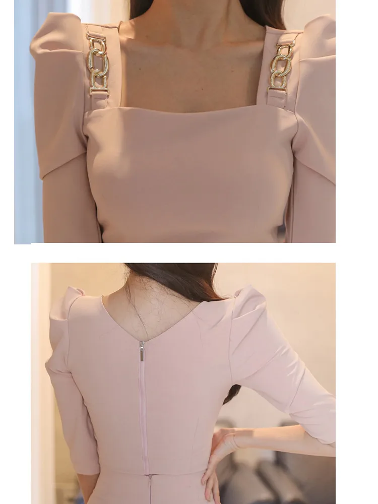 Женский модный комплект из 2 предметов однотонный топ с квадратным вырезом и