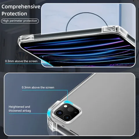 Прозрачный силиконовый чехол для iPad A16 2025 bigmzpai