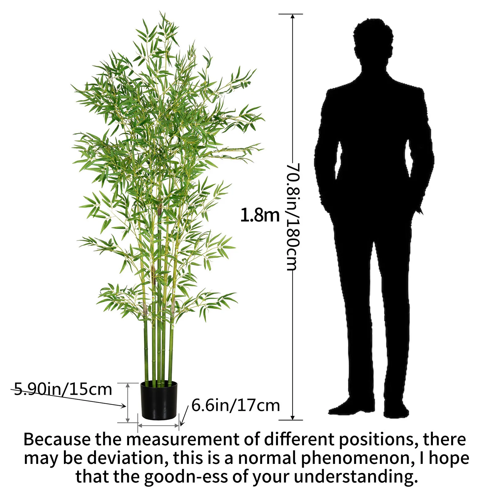 Искусственное бамбуковое дерево высота 150 см/180 см/210 см искусственное шелковое