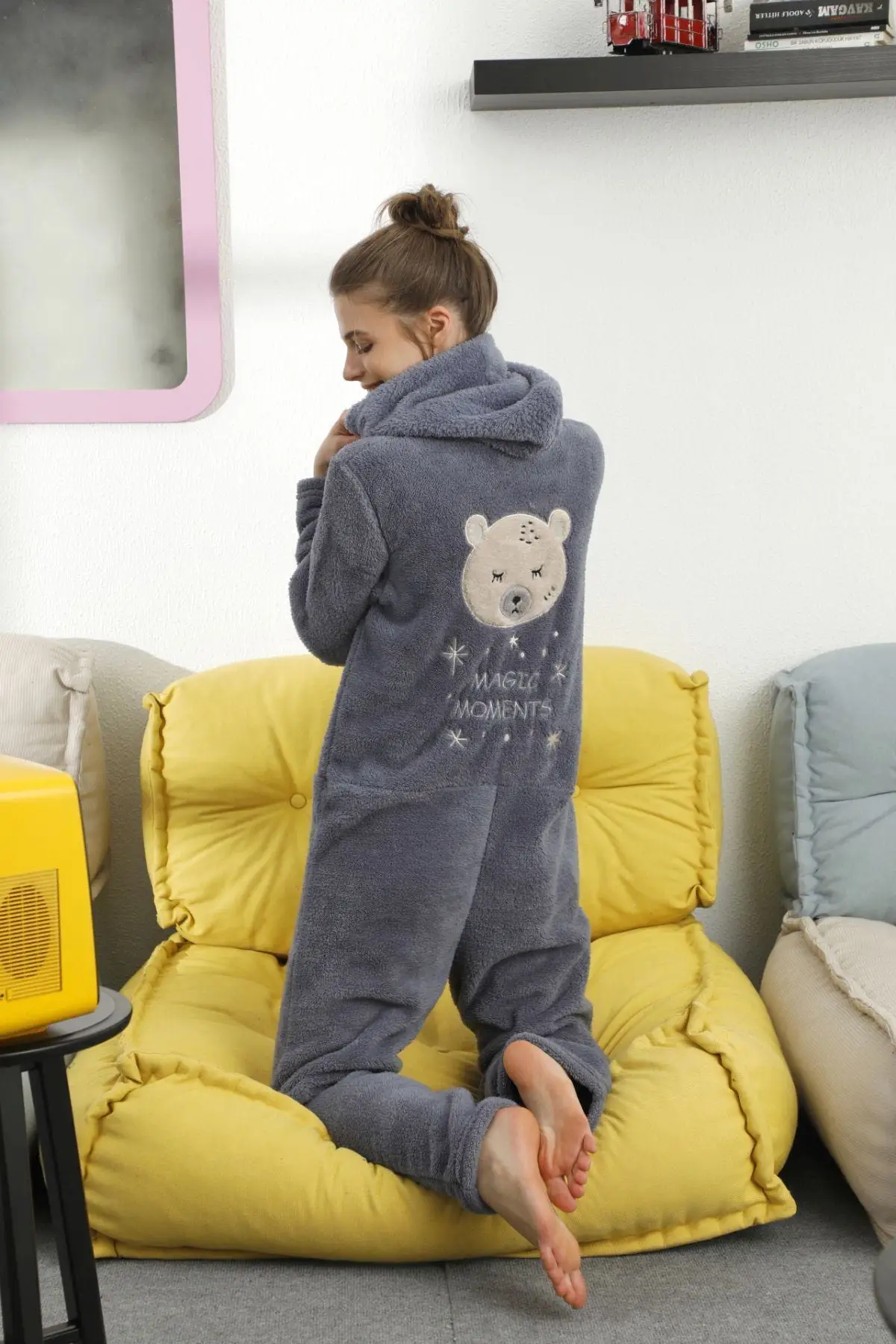 

Women's Overalls embroidery Hooded Zipper Wellsoft Hot Style Quality Fabric Sleeveless Baggy Trousers Casual Jumpsuit
