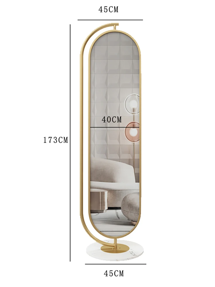 Поворотное мягкое роскошное Мраморное зеркало YY в скандинавском стиле для