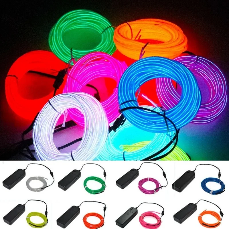 LED Car Interior Decoration Light USB Drive Ambient Lamp EL Wiring Neon Strip For Auto DIY Flexible Lighting