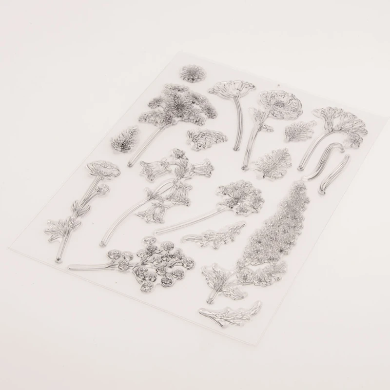 Различные цветы силиконовая прозрачная печать штамп DIY Скрапбукинг тиснение