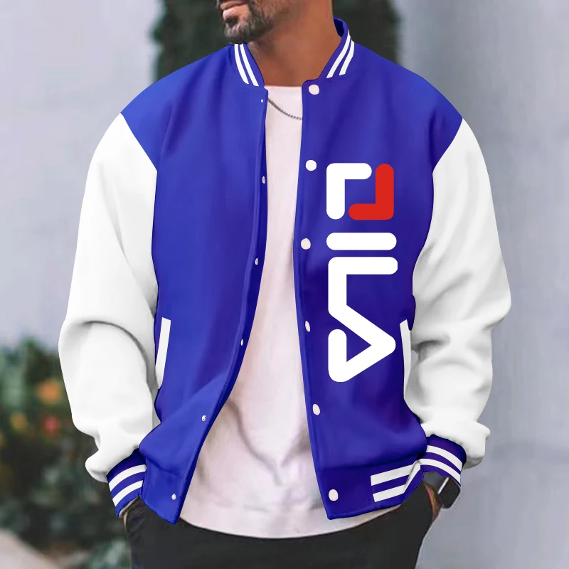

Men's Letter Print Jacket Couple Street Hip Hop Retro Baseball Uniform Loos Daily Casual Sports Versatile Jacket Tops