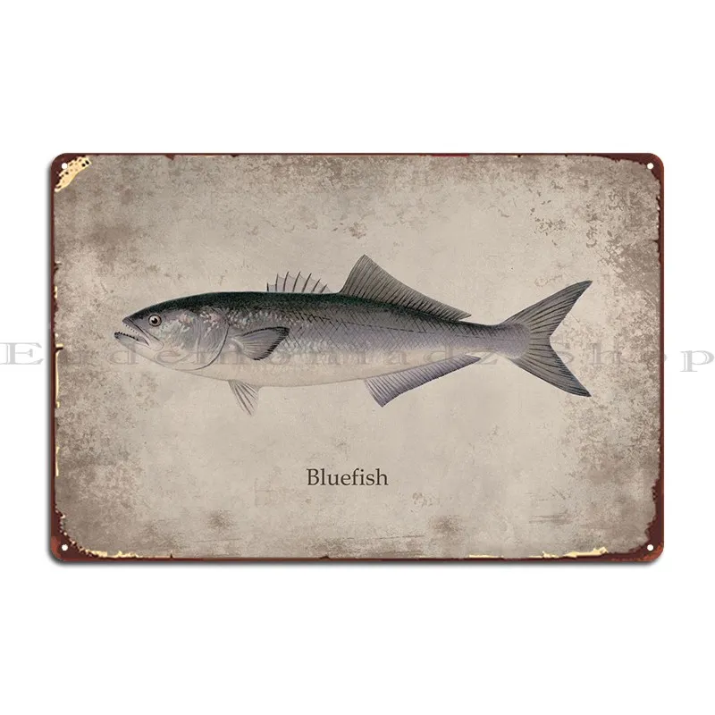 

Металлические знаки Bluefish, декор для стен, Классический оловянный плакат