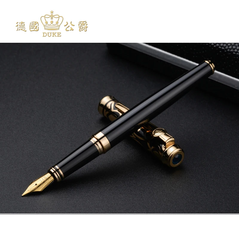 Luxury Iraurita F Nib Fountain Pen Germany Duke Red and Blue Stone Ink Pen High-end Business Gift Pens Office&school Stationery