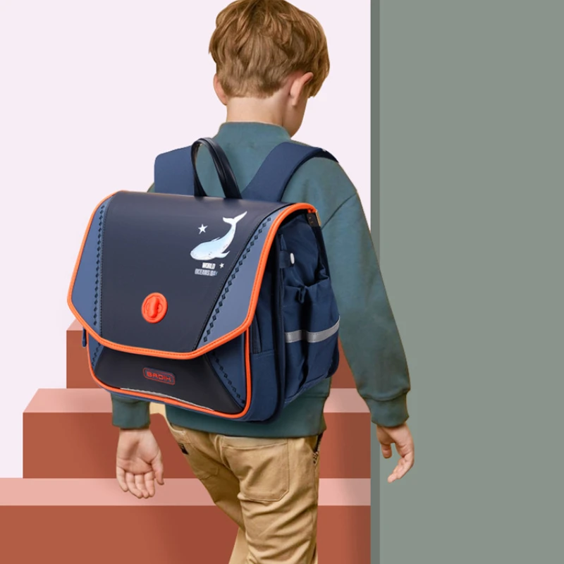 Grade 1-6 Horizontal British Style Children Unicorn Foldable Backpacks New Girl Boy Large Bags Breathable Mochila Back To School