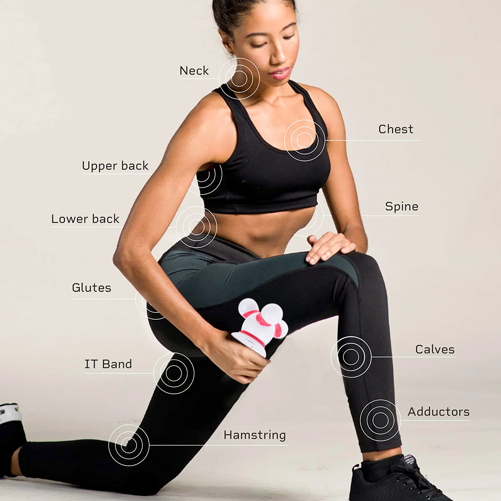 Устройство для массажа шеи и тела Трехногий инструмент акупунктурных точек