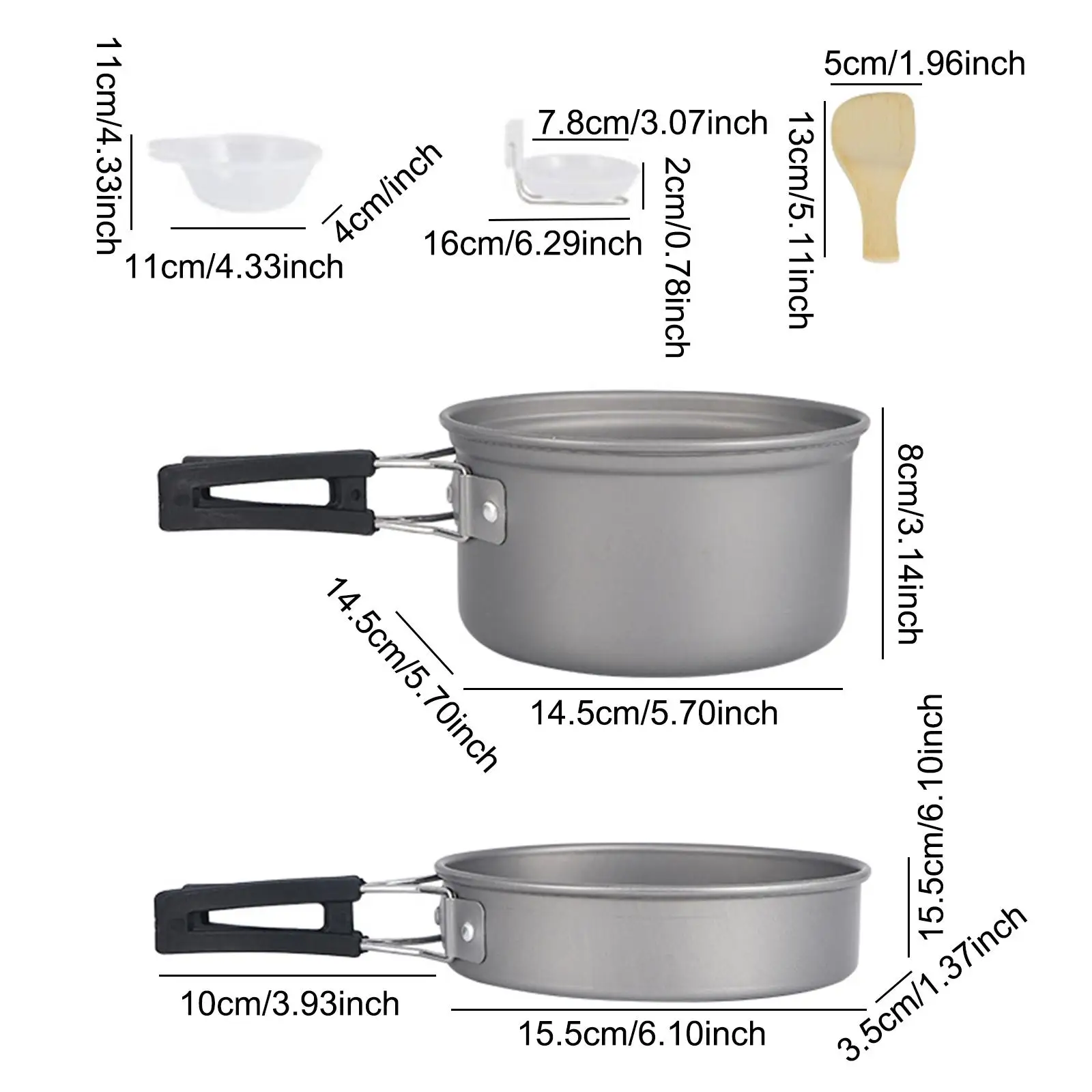 Набор посуды для кемпинга кухонное снаряжение алюминиевая уличная посуда