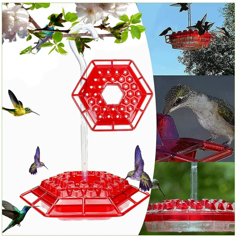 

Mary's Hummingbird Feeder With Perch Bird Feeder With Ant Moat Best Hummingbird Feeder Ever With 30 Feeding Ports