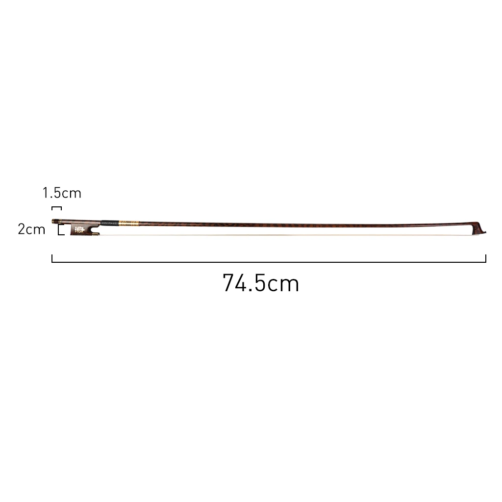 LOOK Master Selected Snakewood 4/4 Violin Bow W/Peacock Inlay Snakewood Frog Fast Response Professional Performance Level enlarge