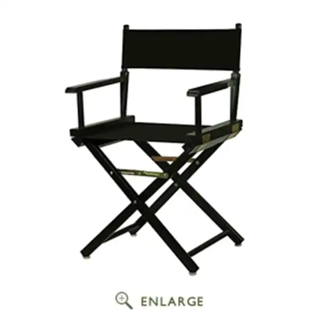 

18 in. Directors Chair Black Frame with Black Canvas