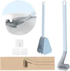 Щетка для унитаза с защитой от протечек и основанием, силиконовая мягкая щетка с плоской головкой и быстросохнущим держателем