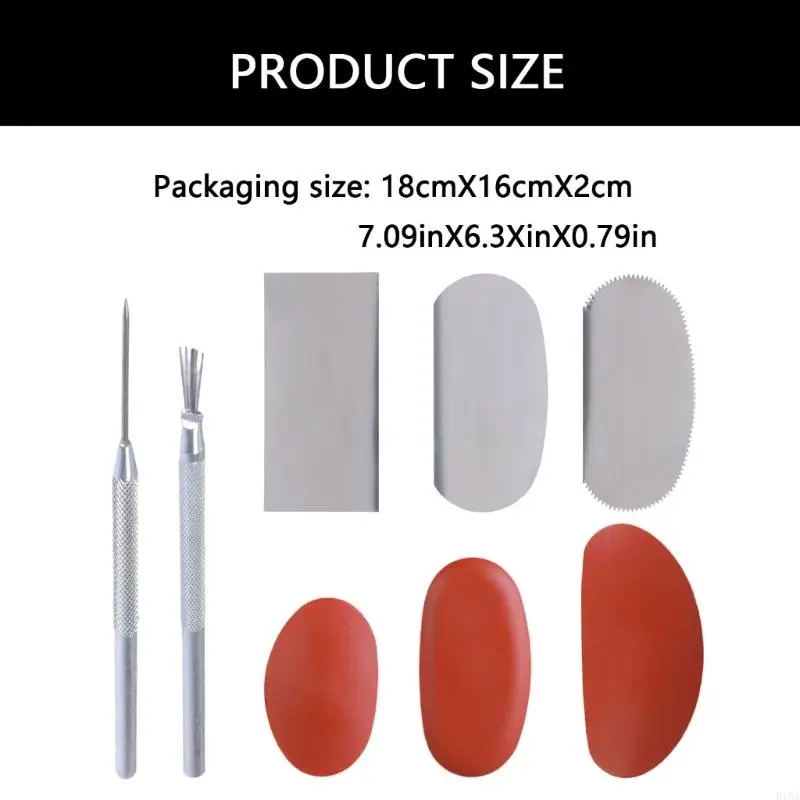 E15A Complete 8peecting Sculpting Carving Pottery Tool набор подходит для подробного глиняного пирога.