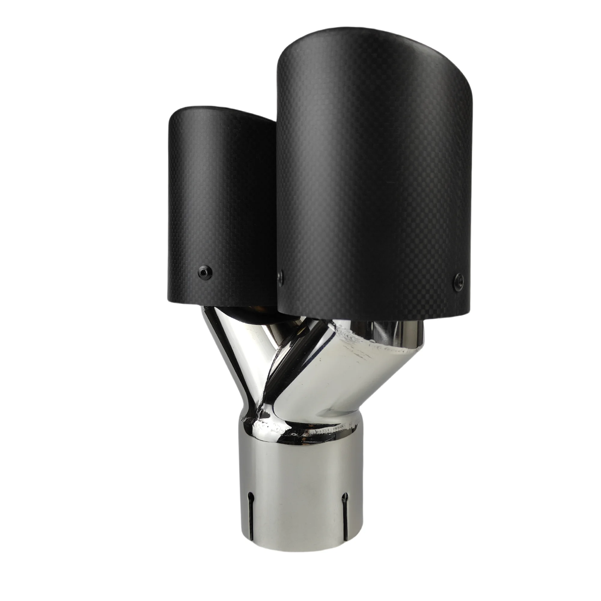 Автомобильный глянцевый глушитель из углеродного волокна Y-образная форма