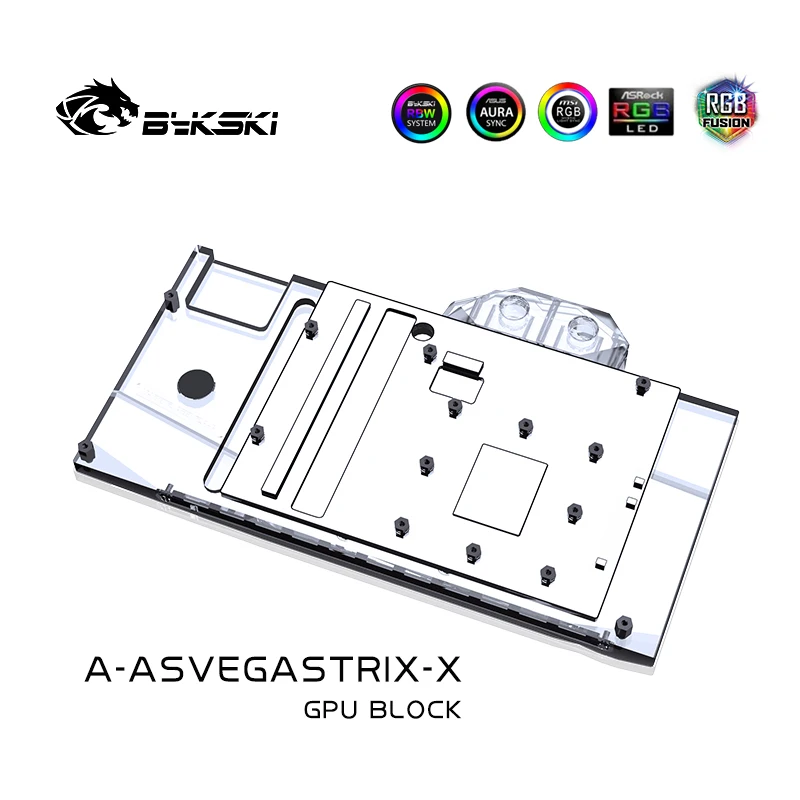 Bykski A-ASVEGASTRIX-X Vega 64 водяной блок для ASUS Asus ROG STRIX Watercooler ARGB 5V AURA SYNC