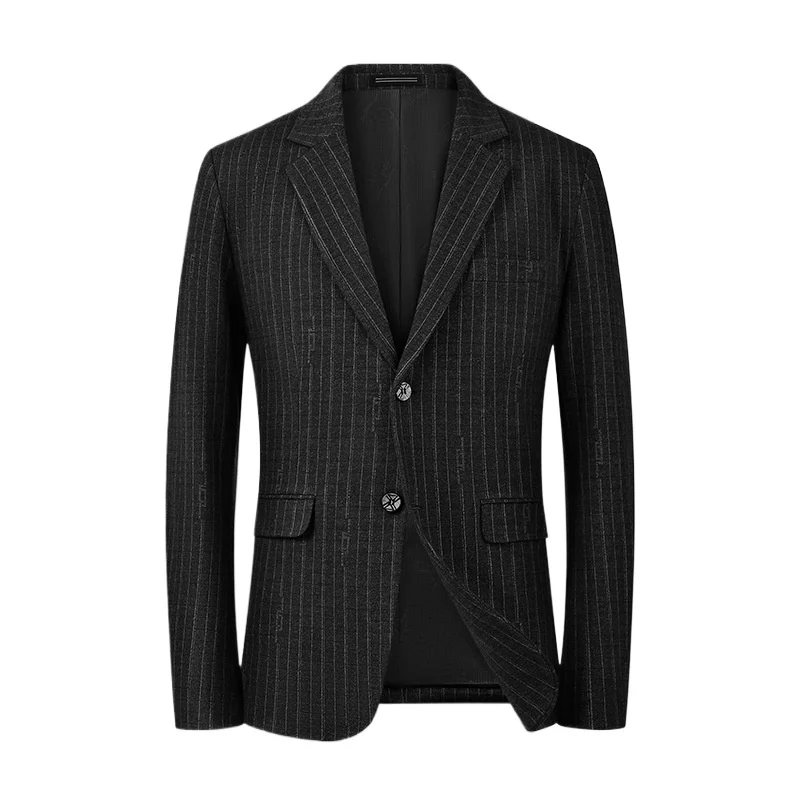 Новое поступление модный большой весенне-осенний мужской костюм в полоску