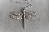 fashion large dragonfly pendant long chain necklace boho long necklace good luck dragonfly necklace womens gift