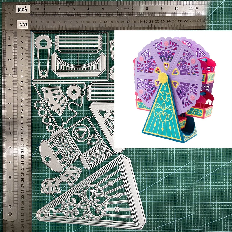 

NEW craft Metal Cutting Dies fantastic ferris wheel die cut For DIY Scrapbook Cutting Die Paper Cards Embossed Craft Die Cut