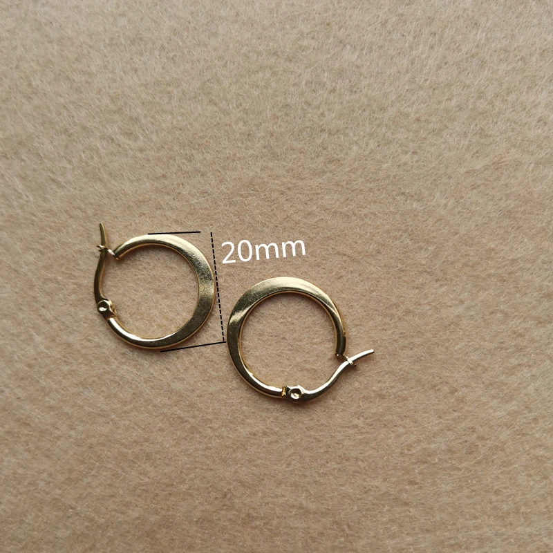 Титан 316L серьги-кольца из нержавеющей стали вакуумное покрытие не выцветает