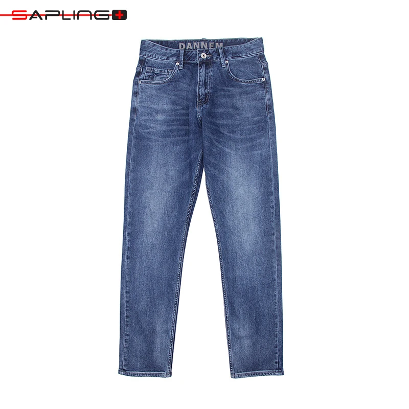 

Men's Jeans Autumn Winter New High Waist Loose Straight Denim Trousers Male Business Casual Elastic Jean Pants Men Fashion Pants