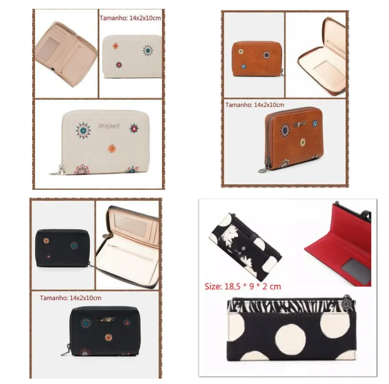 Новинка 2023 Женский кошелек с вышивкой и принтом Испании